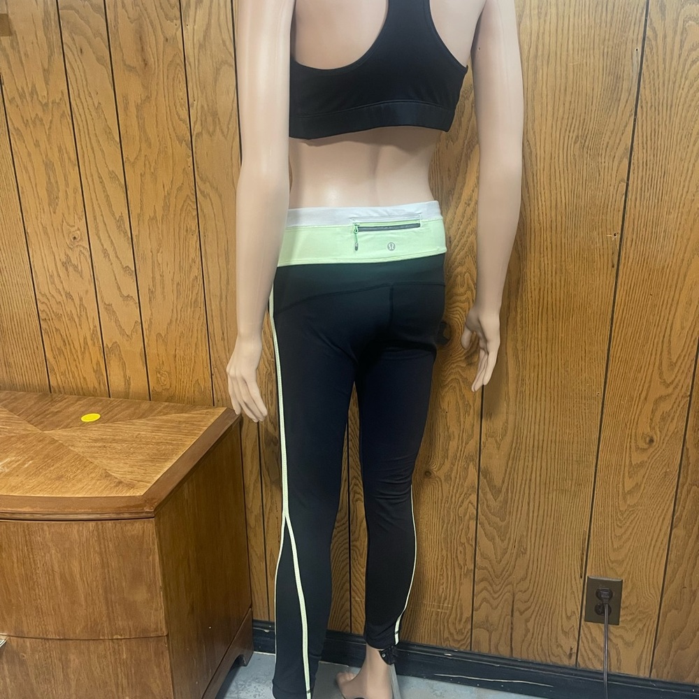 Lululemon" Pant leggings black & Green - Picture 12 of 13
